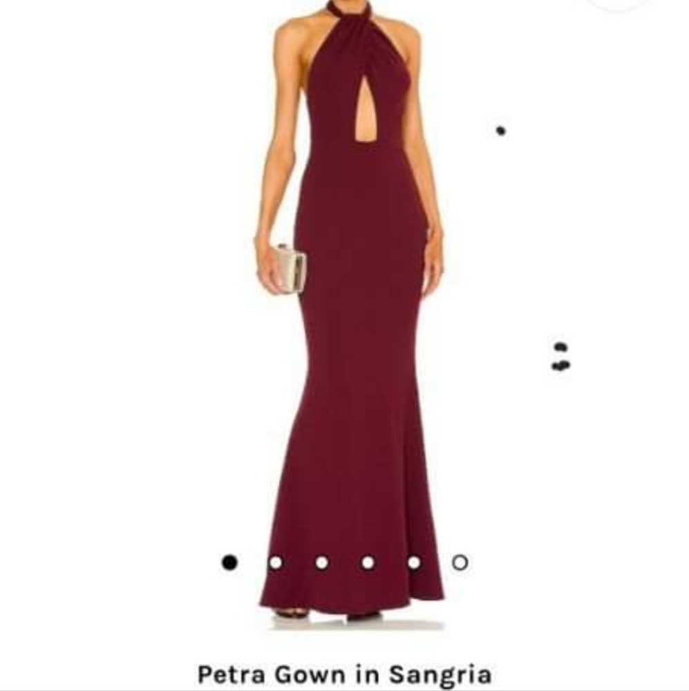 Backless halter gown
